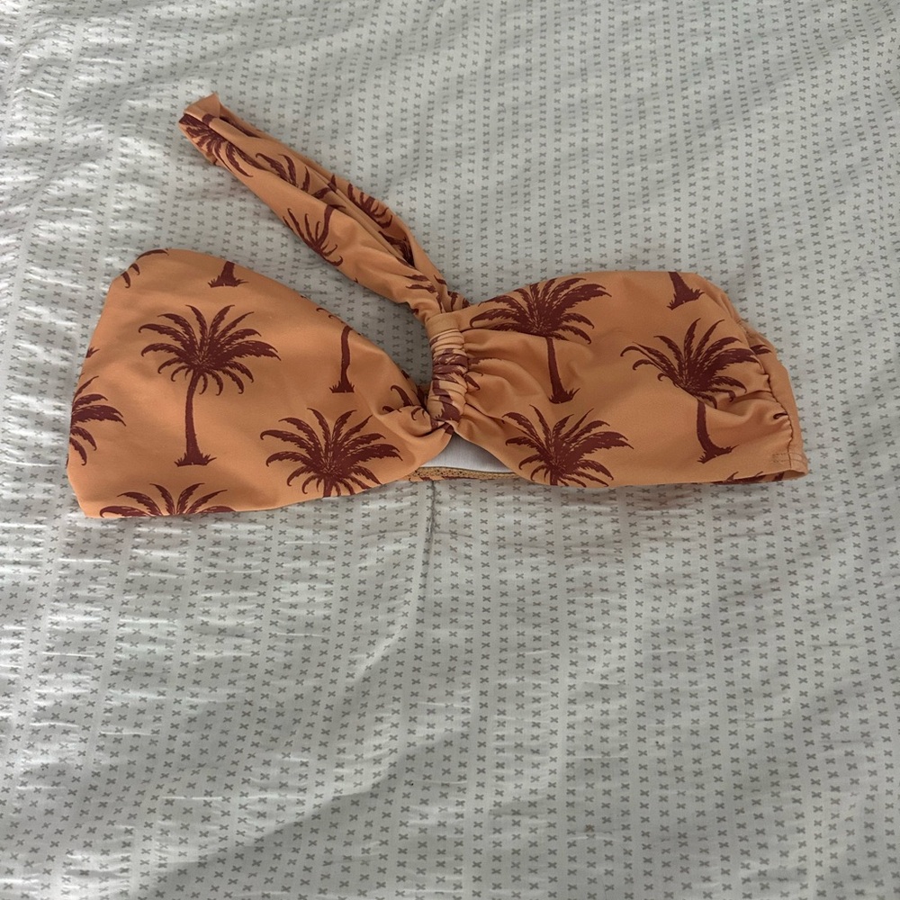 Blackbough Palm Tree Print Bikini Top